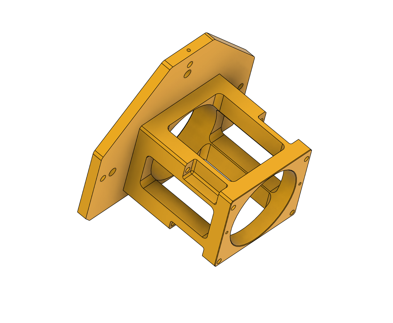 CAD model of a precision frame